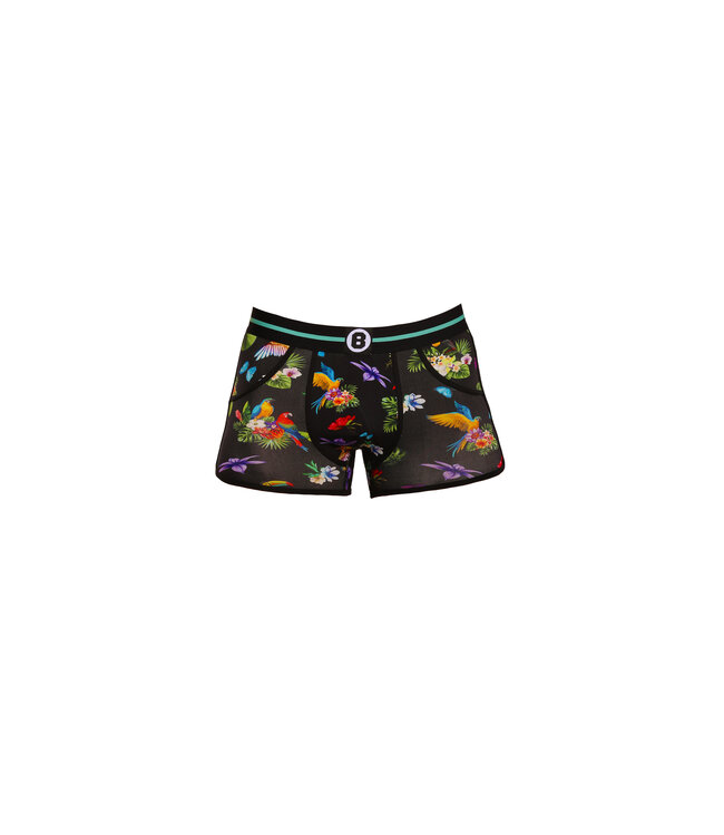 Herren-Boxershorts | 2er-Pack | Mit Aufdruck | Türkis & Schwarz – Birds