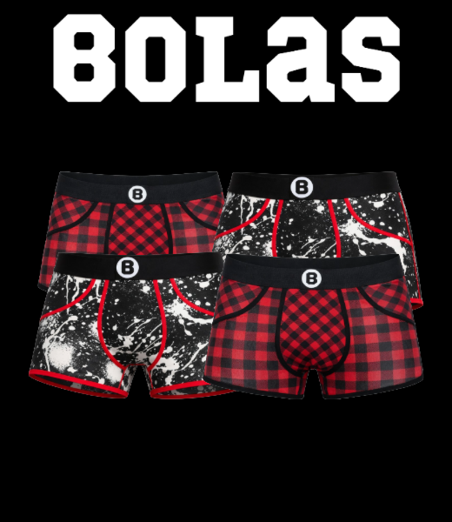 Bolas Heren Boxershort | Multi Pack 4st | Blocked | Raw Snow
