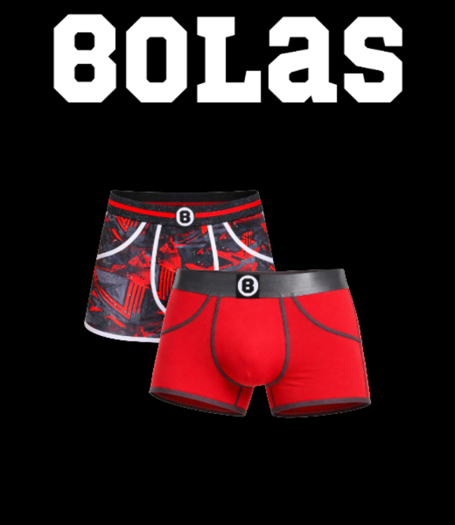 Bolas Heren Boxershort | Duo Box 2st | Red | Dance