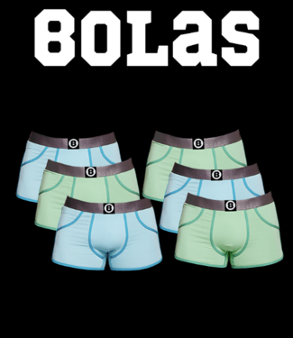 Bolas Heren Boxershort | Multi Pack 6st |Lime Green & Light Blue