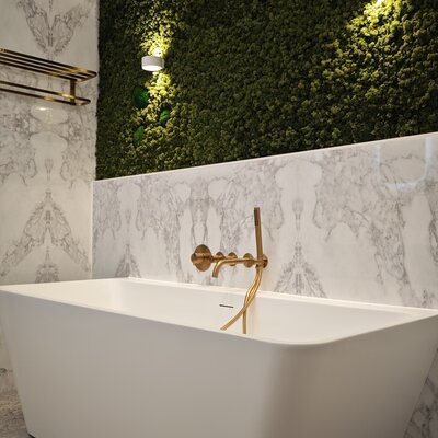 Kan een moswand in een badkamer?