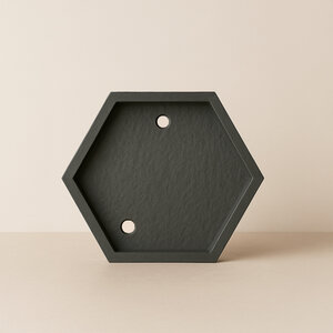 Zwarte MDF lijsten hexagon