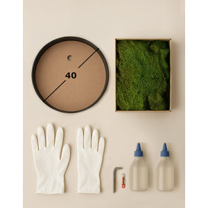 DIY moscirkel 40 cm platmos