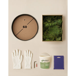DIY moss circle 60 cm flat moss