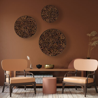 Cinnamon circle with real cinnamon! New at mosschilderij.nl