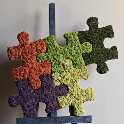 Nieuwe collectie: Mos puzzelstukken