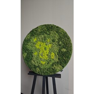 OUTLET Moss circle mix 80cm edge black (SOLD)