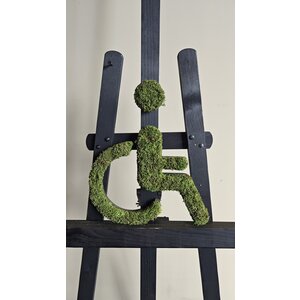 OUTLET Toilet symbol wheelchair ECO moss (1 piece available)