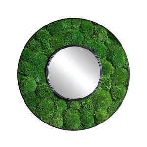 Ronde mos spiegel Bulbs