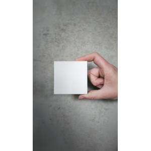 Sample randafwerking Mat wit