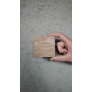 Natural oak edge finish sample
