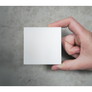 Matte White edge finish sample