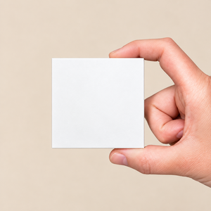 Matte white edge finish sample