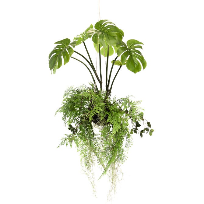 Coolplant Kunst Hangvaren en Monstera 95 cm