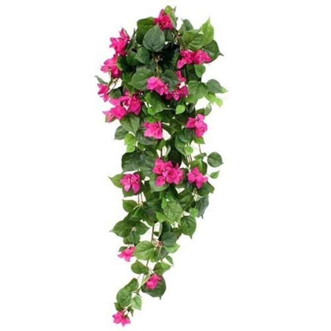 Kunst Bougainvillea hangplant paars - 100cm