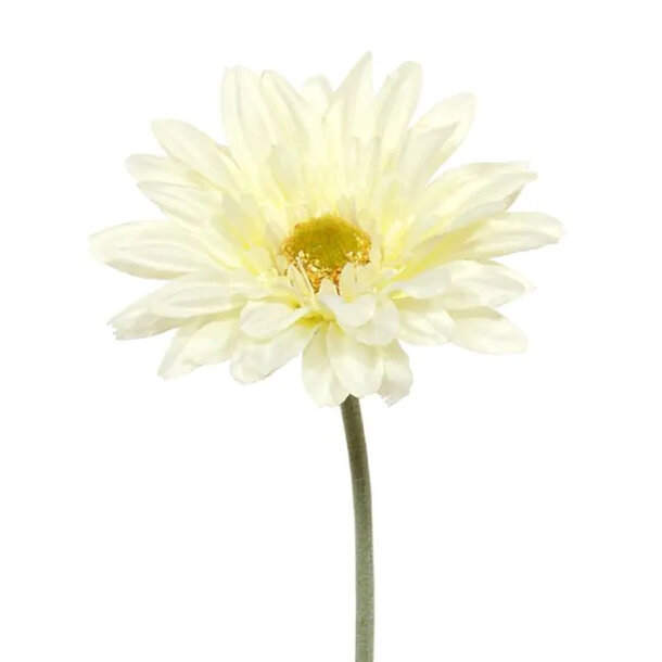 Kunst Gerbera steelbloem creme 60 cm