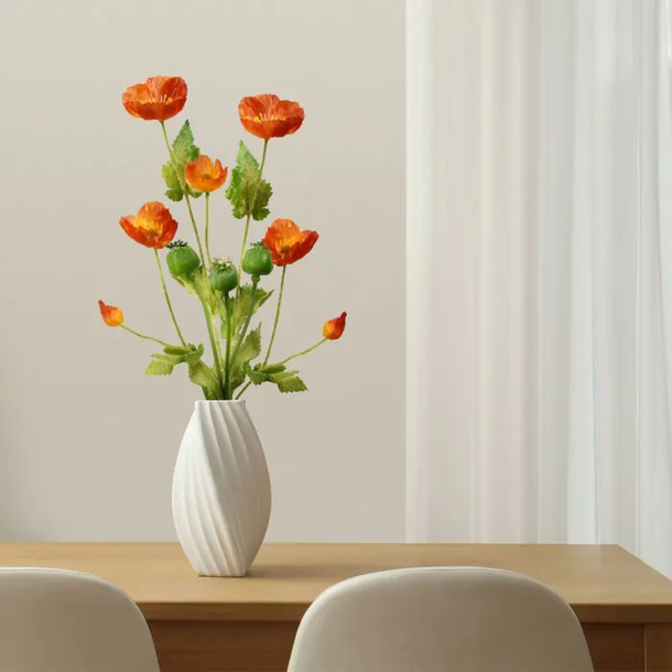 Kunst Klaproos tak oranje 60 cm