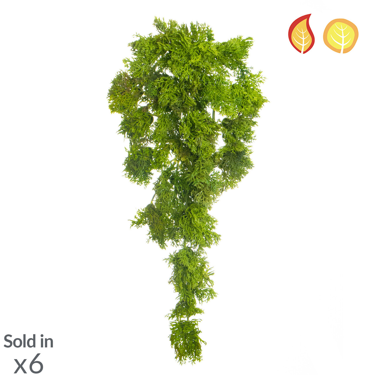 Kunst Rendier Mos Guirlande groen 35 cm FR UV