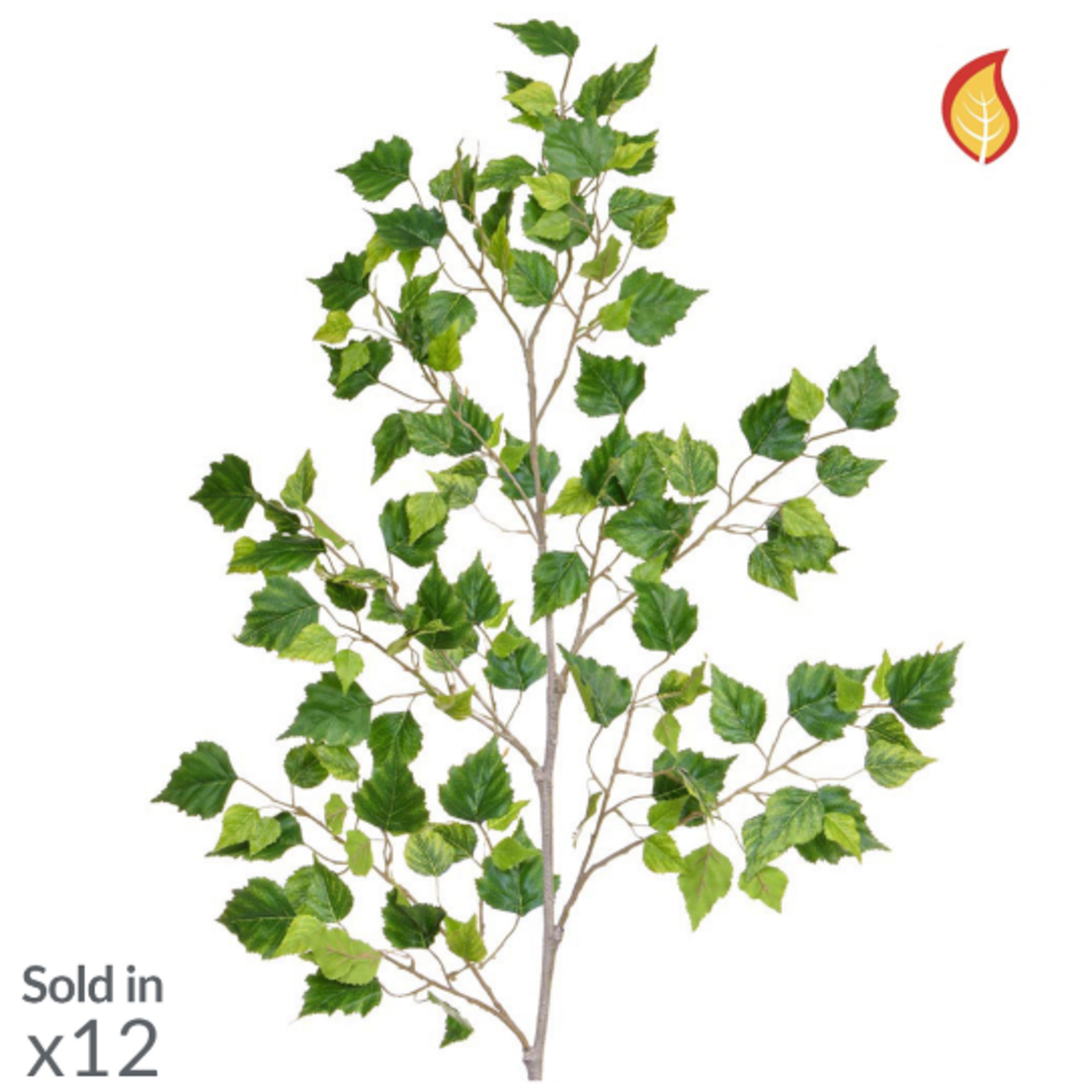 Kunst Berken tak 130 cm groen - FR