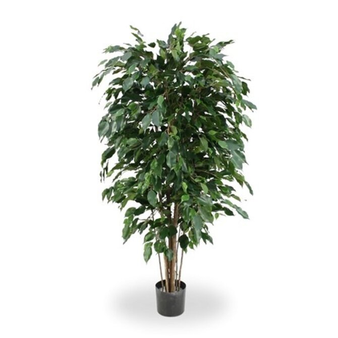 Ficus Exotica deluxe kunstplant 150cm - groen - FR - brandve