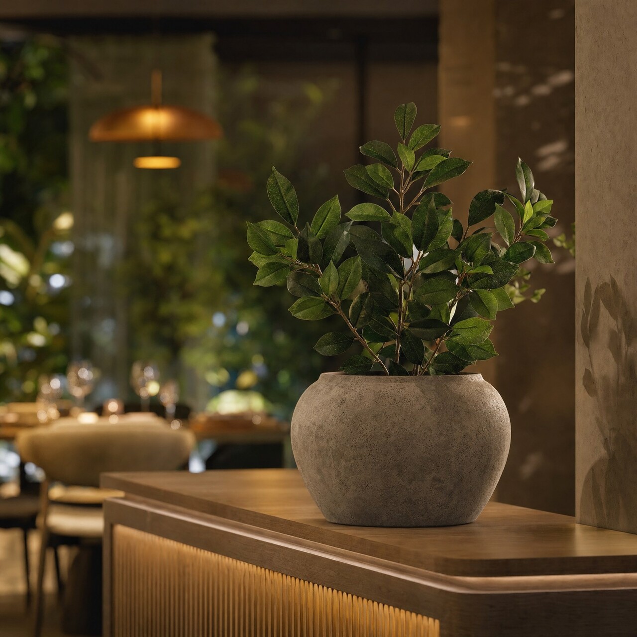 Ficus kunsttak 55 cm – brandvertragend