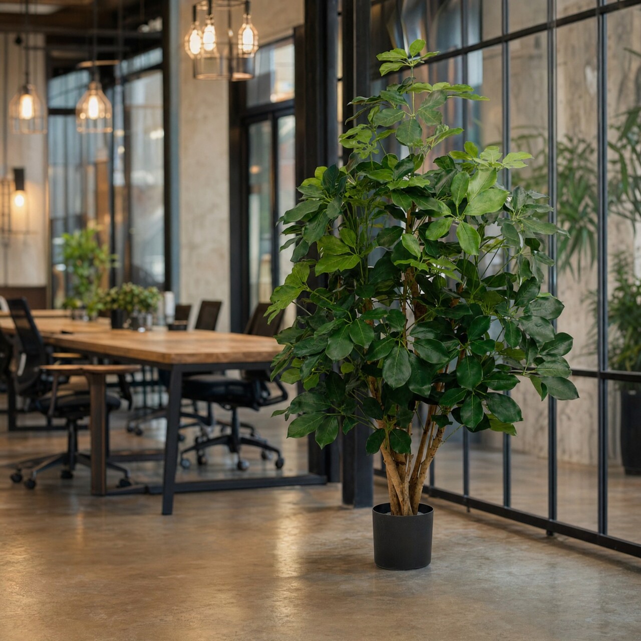 Schefflera kunstboom 120 cm – brandvertragend
