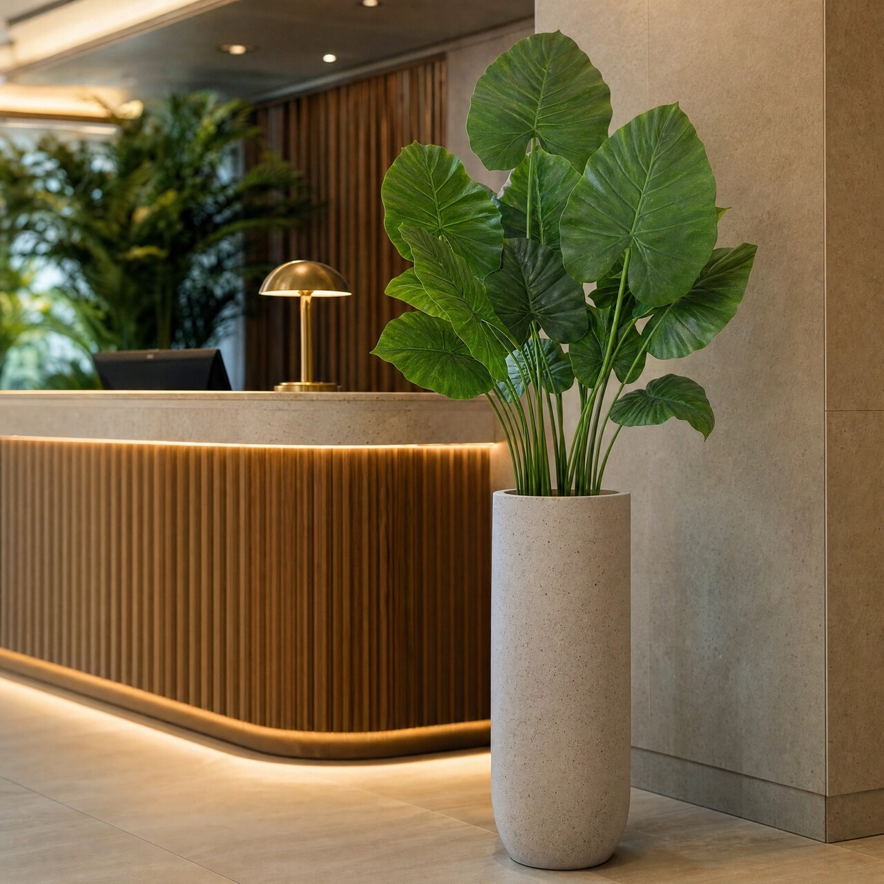 Alocasia kunstblad 110 cm – brandvertragend