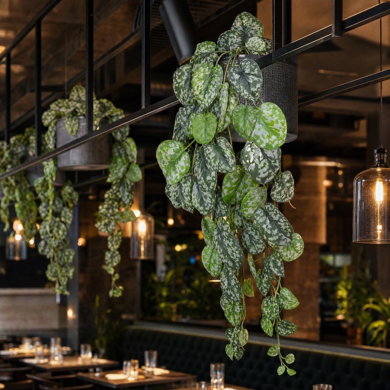 Scindapsus kunsthangplant 70 cm – brandvertragend