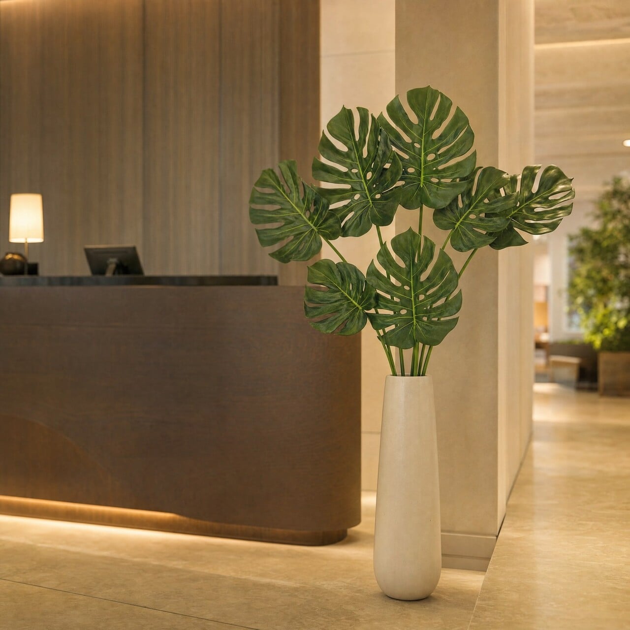 Monstera Kunstblatt 75 cm – schwer entflammbar