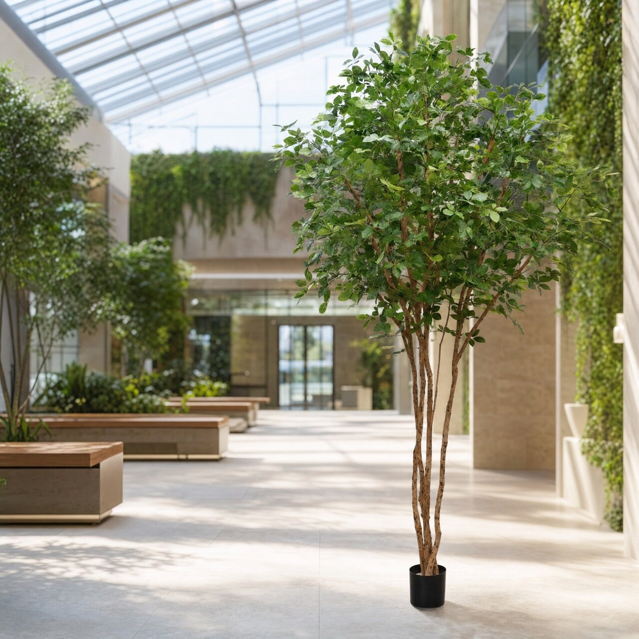 Buchen Kunstbaum deluxe 350 cm – schwer entflammbar