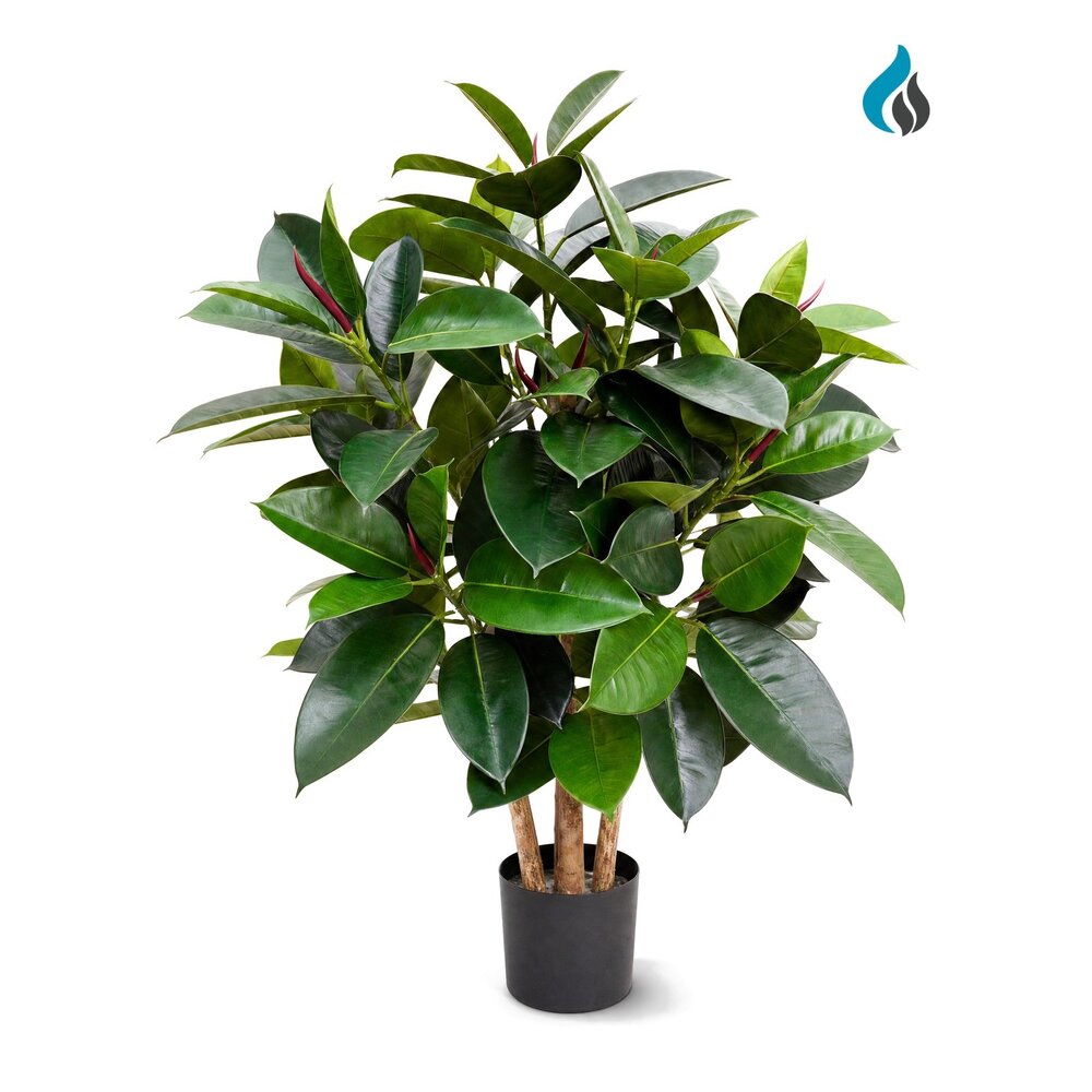 Coolplant Ficus Elastica Robusta Kunstpflanze 85 cm – schwer entflammbar