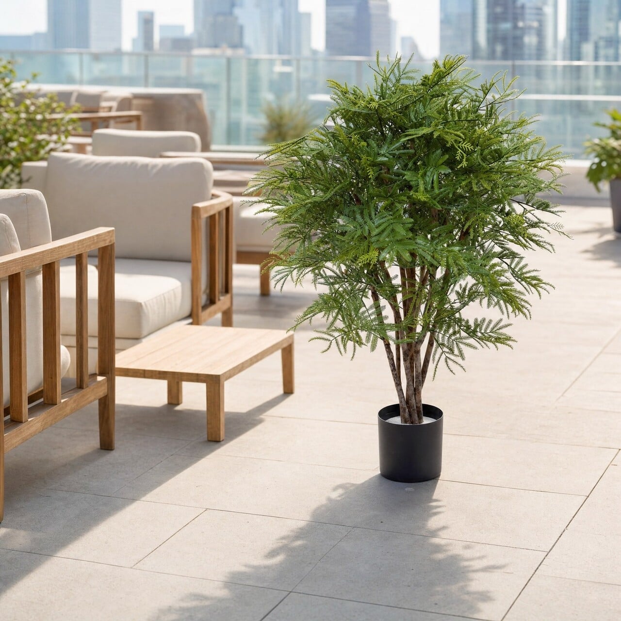 Mimosa kunstplant 110 cm – UV-bestendig