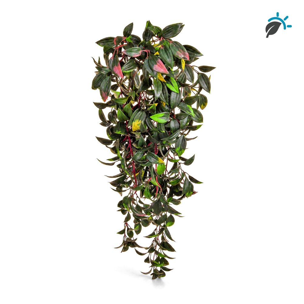 Coolplant Kunsthangplant groen-rood 72 cm – UV-bestendig