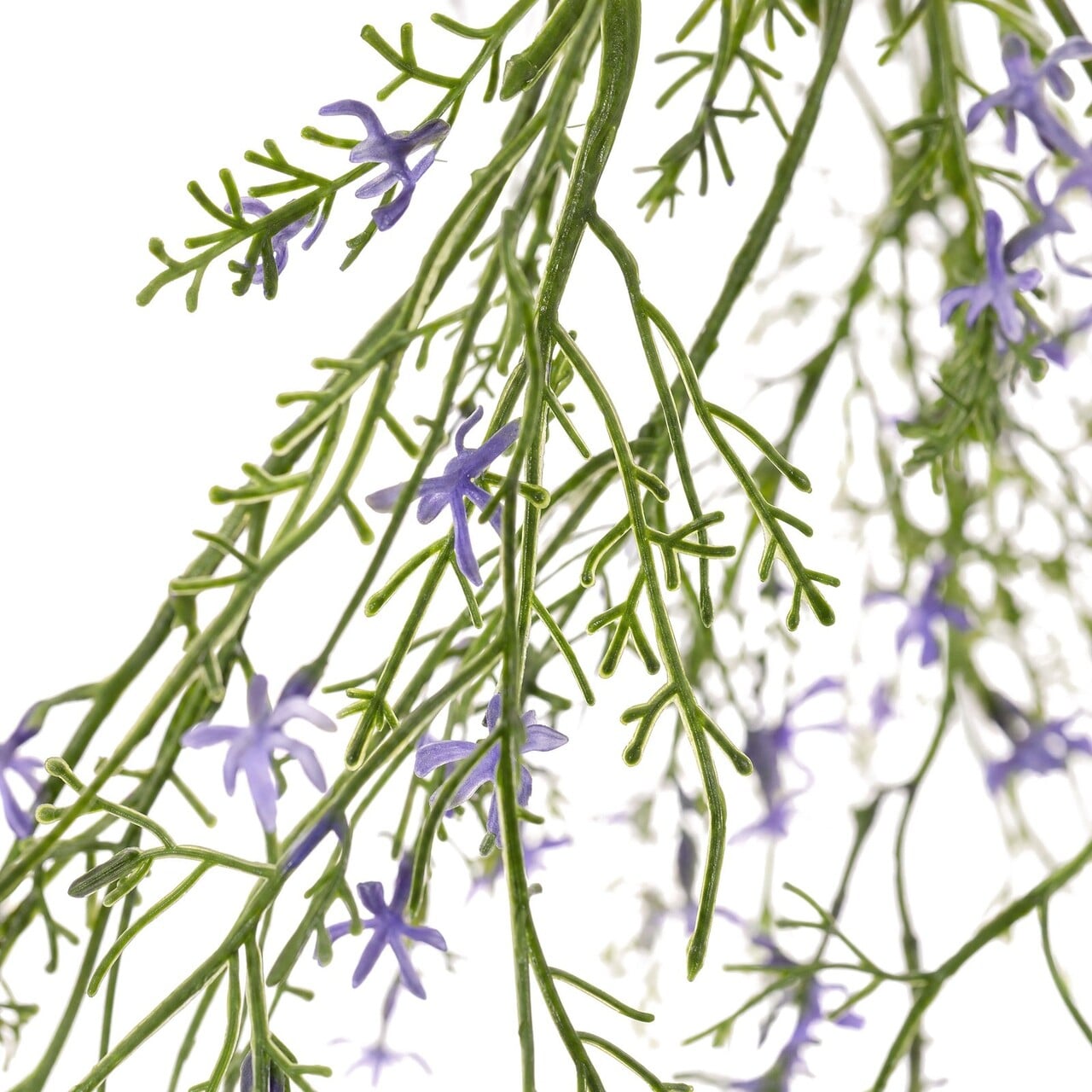 Kunsthangplant paarse bloemen 65 cm – FR & UV-bestendig