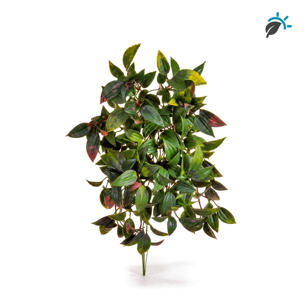 Coolplant Kunsthangplant groen-rood 37 cm – UV-bestendig