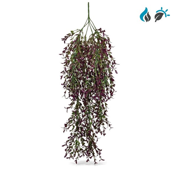 Coolplant Kunsthangplant paars 85 cm – brandvertragend & UV-bestendig