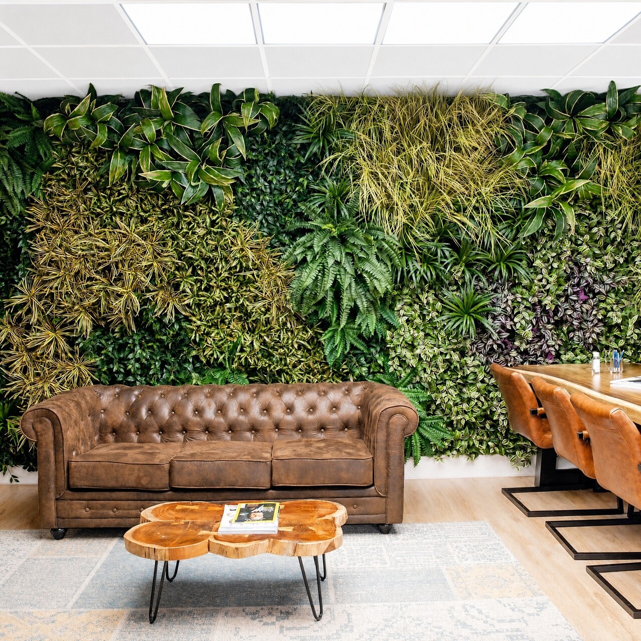 Brandvertragende groene wand op maat – per m² incl. montage