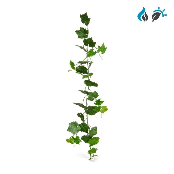 Coolplant Druivenklimop kunsthangplant 118 cm – brandvertragend & UV-r