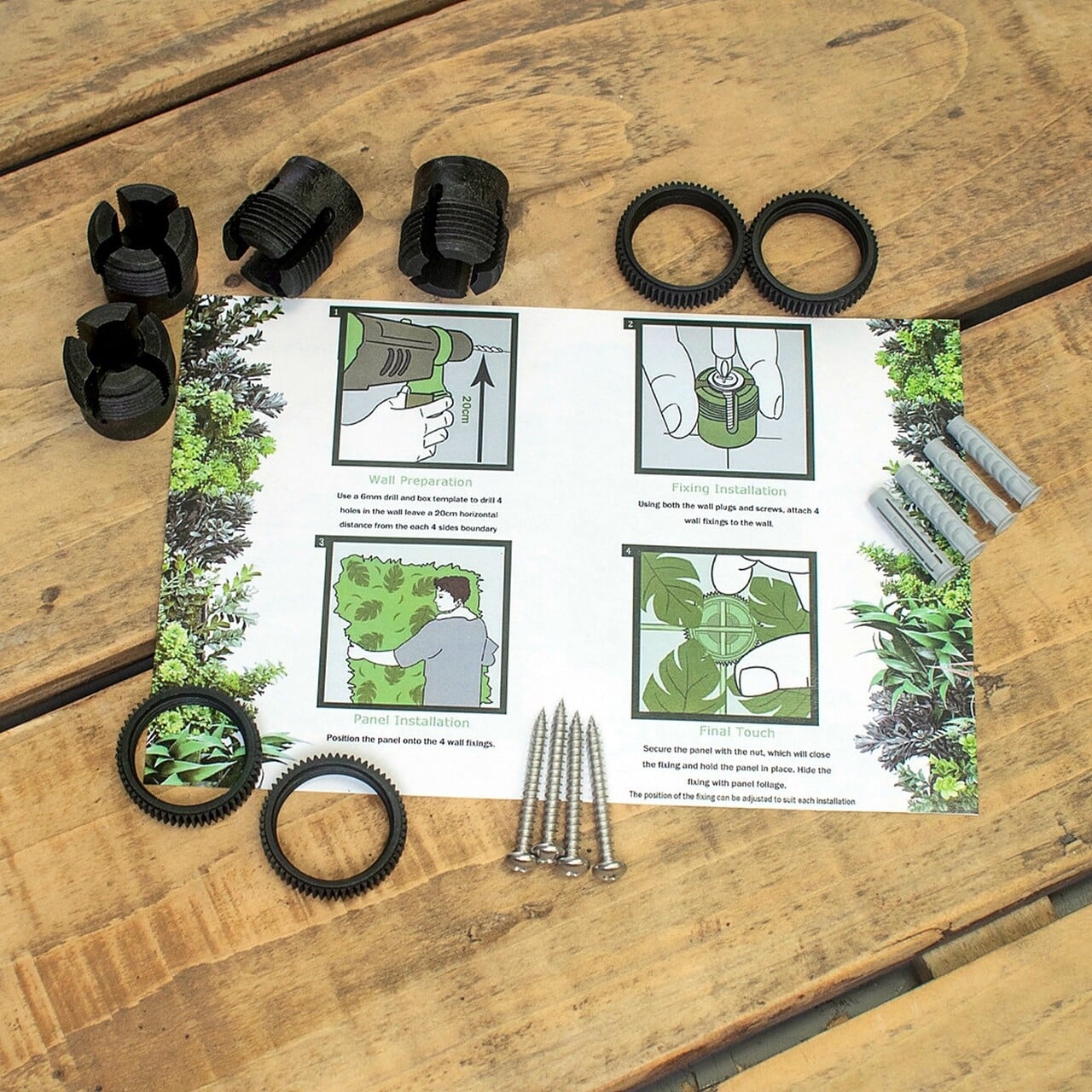 CoolPlantWall® wandpaneel 90 x 90 cm – binnen & buiten