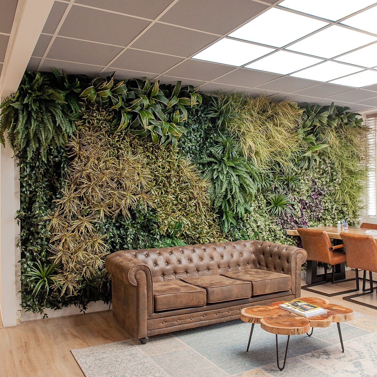 Akoestische groene wand op maat – per m²