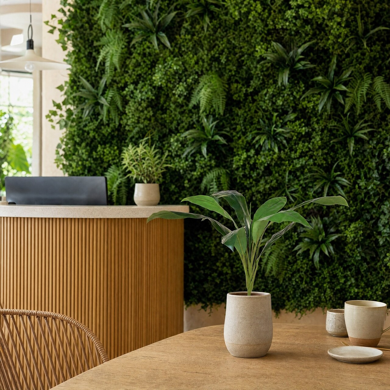 Cordyline kunstboeket groen 74 cm – brandvertragend