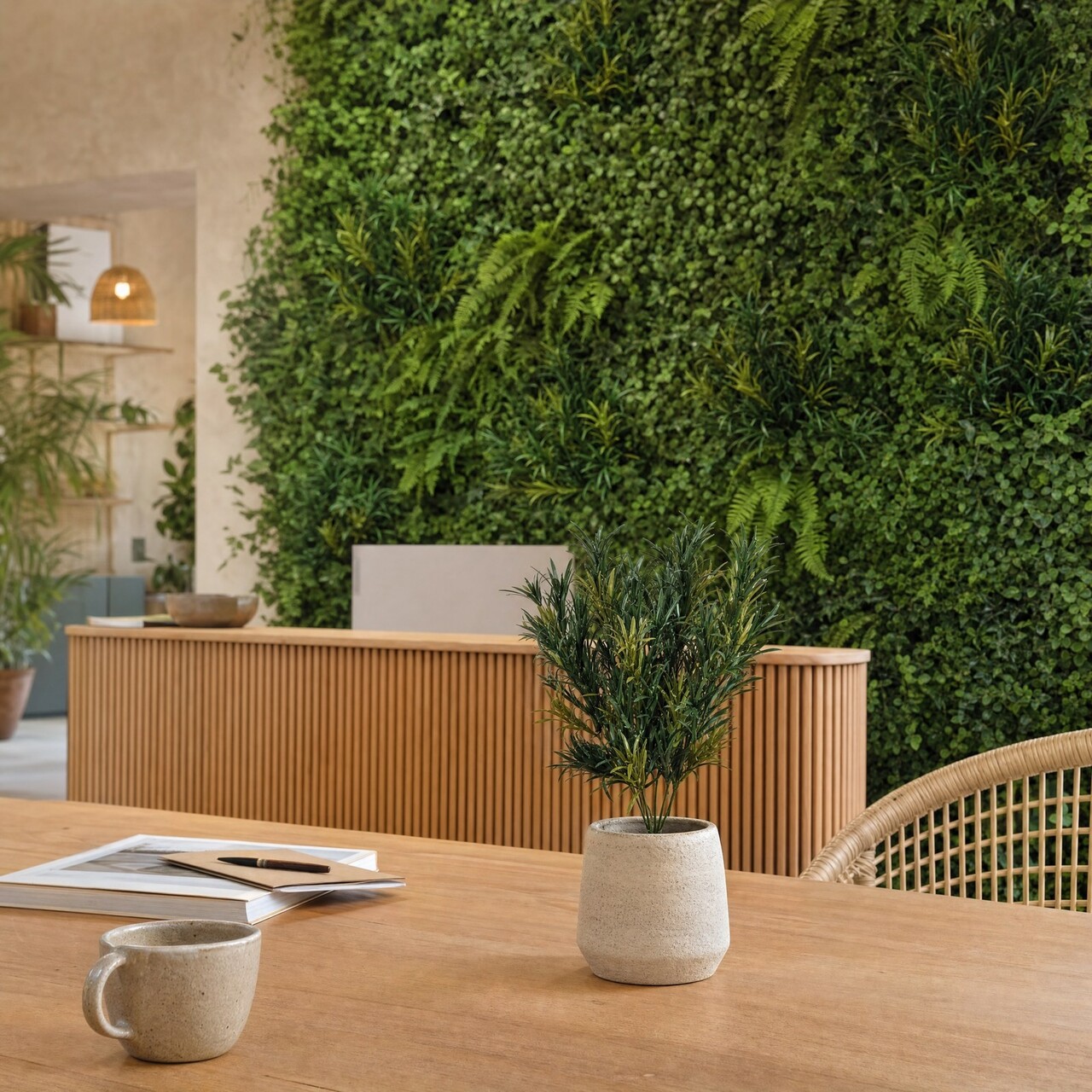 Podocarpus kunstboeket 30 cm – brandvertragend