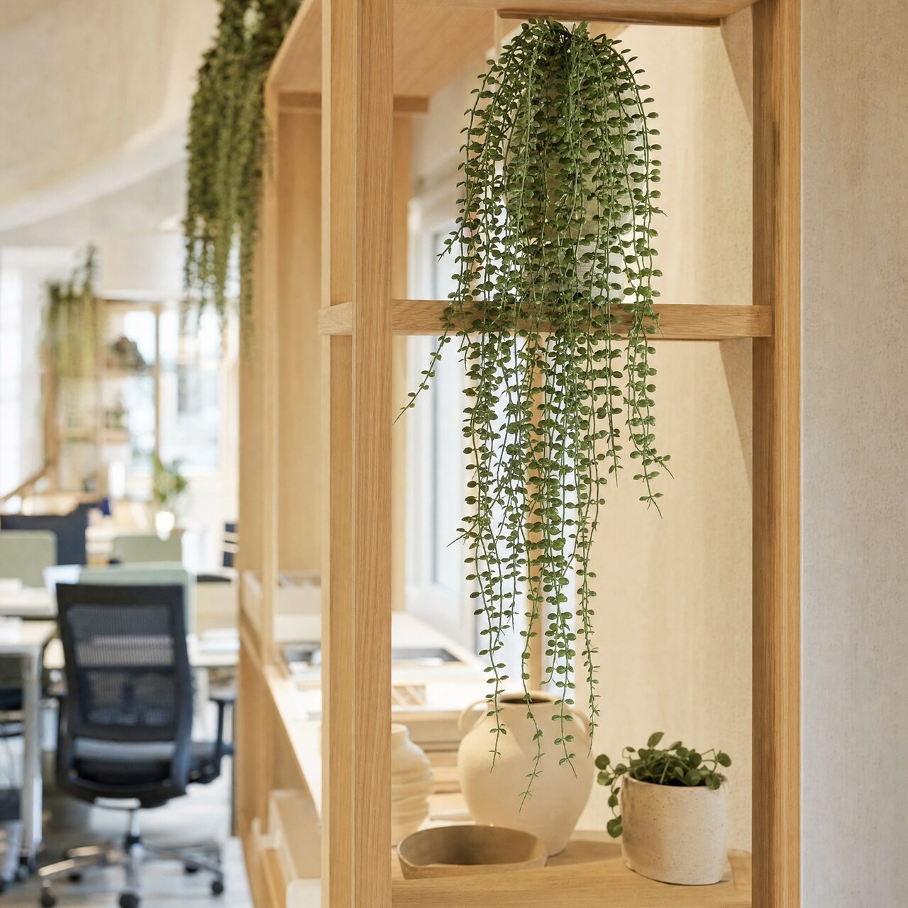 Dischidia kunsthangplant grijsgroen 70 cm