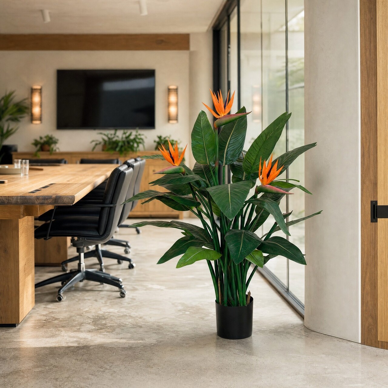 Strelitzia kunstplant deluxe 115 cm