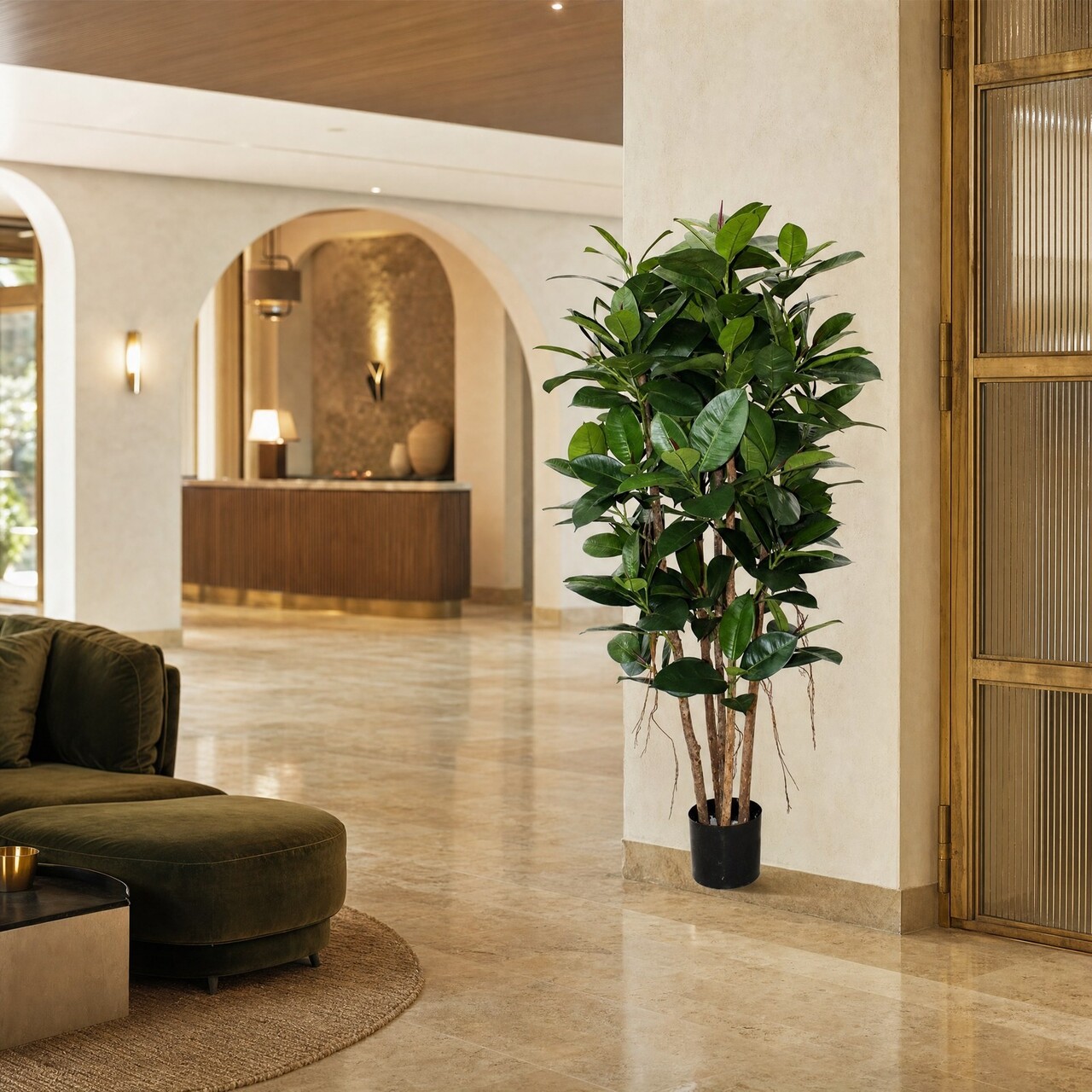 Philodendron kolom kunstplant 155 cm