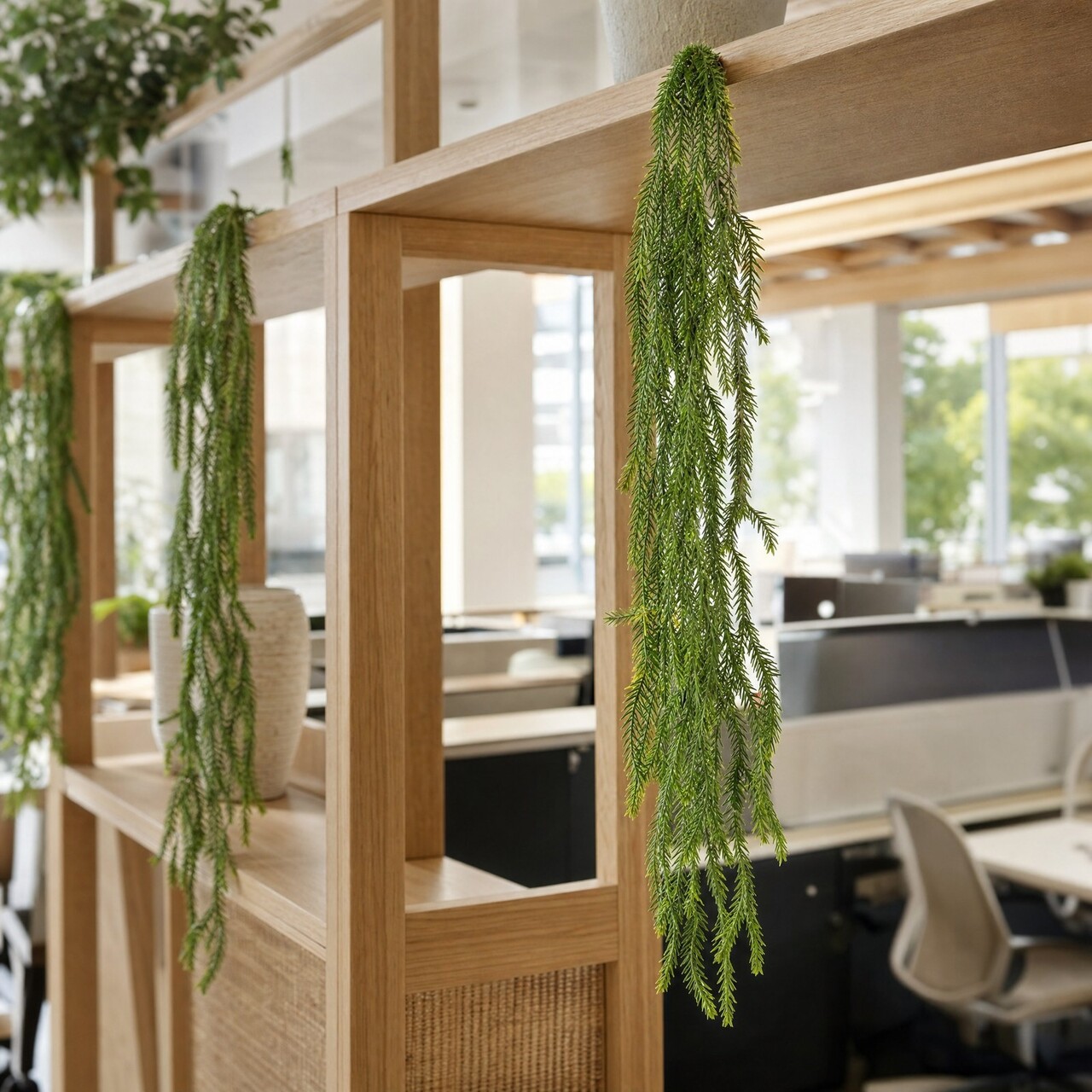 Asparagus Foxtail Kunsthängepflanze 60 cm