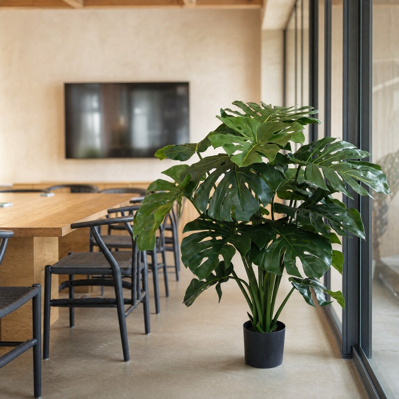 Monstera kunstplant deluxe 100 cm