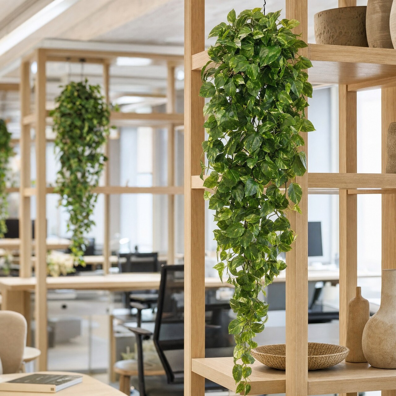 Scindapsus kunsthangplant bont 100 cm