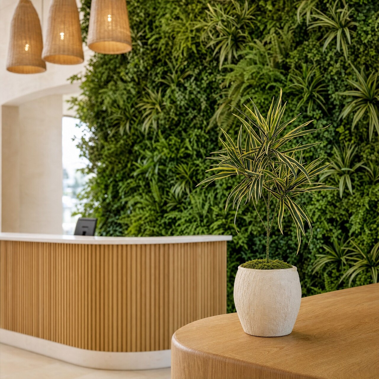 Dracaena kunsttak bont 80 cm