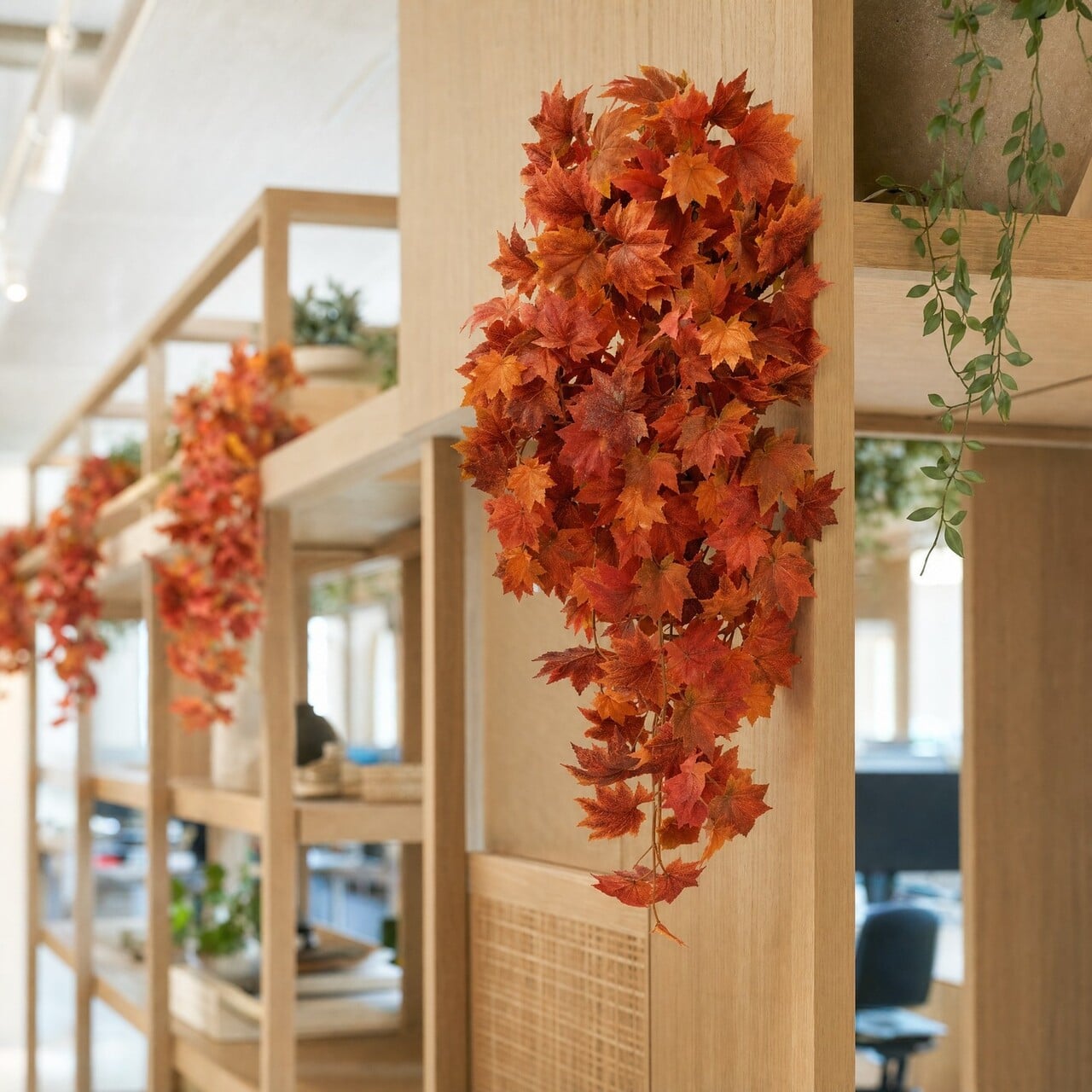 Esdoorn kunsthangplant herfst 90 cm
